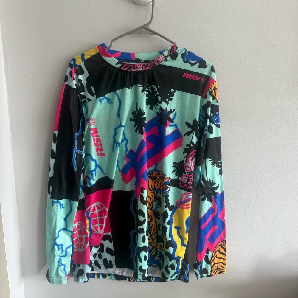 Reason Clothing Multicolor Graphic Long Sleeve Shirt Men’s Large Streetwear